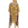 thumbnail image 2 of Sakkas Kristy Long Tall Lightweight Caftan Dress / Cover Up With V-Neck Jewels - orbk233-black - One Size Regular, 2 of 5