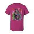 thumbnail image 3 of Colorful Beagle | Dogs Love You | Dean Russo Art Animal Lover Men's T-Shirt, Fuschia, 4X-Large, 3 of 6