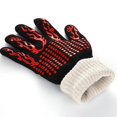thumbnail image 2 of Guantes resistentes al calor - Guantes de silicona para parrilla, horno, cocina, barbacoa, hornear, cocinar - Lavables - Manoplas para asar a alta temperatura, 2 of 5