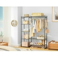 thumbnail image 2 of Clothing Rack With Shelves, Organizers and Storage for Clothes, Portable Wardrobe With Rod, Garment Rack Shelves, Rangement Garde Robe (Black), 2 of 8