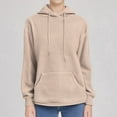 thumbnail image 2 of BODOAO Womens Oversized Hoodies Loose Hooded Sweatshirts Casual Comfy Tops Fall Fashion Outfits 2025 Cute Clothes with Pockets Womens Long Sleeve Sweatshirts Lightweight Pullover Tops Coffee M, 2 of 4