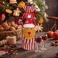 thumbnail image 4 of Kitchen Wine Bottle Covers Christmas Wine Bottle Cover Wine Bottle Gift Bags Santa Snowman Wine Bottle Covers With Drawstring Dress Sweater For Christmas New Year, Kitchen Wine Bottle Covers, 4 of 9
