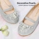 thumbnail image 4 of Zapatos DREAM PAIRS Aurora-03 Bailarinas Plateadas con Brillo para Niñas, 4 of 7