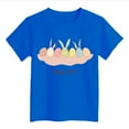 thumbnail image 4 of Girls Shirts Size 12-14 Easter Bunny Printed Shirt Short Sleeve Oversized T-Shirt Breathable Cotton Summer Tees Children Clothing Blue 4-5 Years, 4 of 4