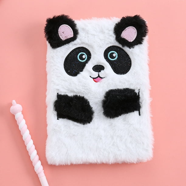Libreta de dibujos animados de peluche esponjoso, lindo diario, bloc de notas, diario de viaje, libro para estudiantes