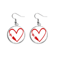 thumbnail image 1 of Flecha Roja corazón ilustración diseño creativo Pendientes pendientes de plata colgantes joyas señora Unbranded M, 1 of 3