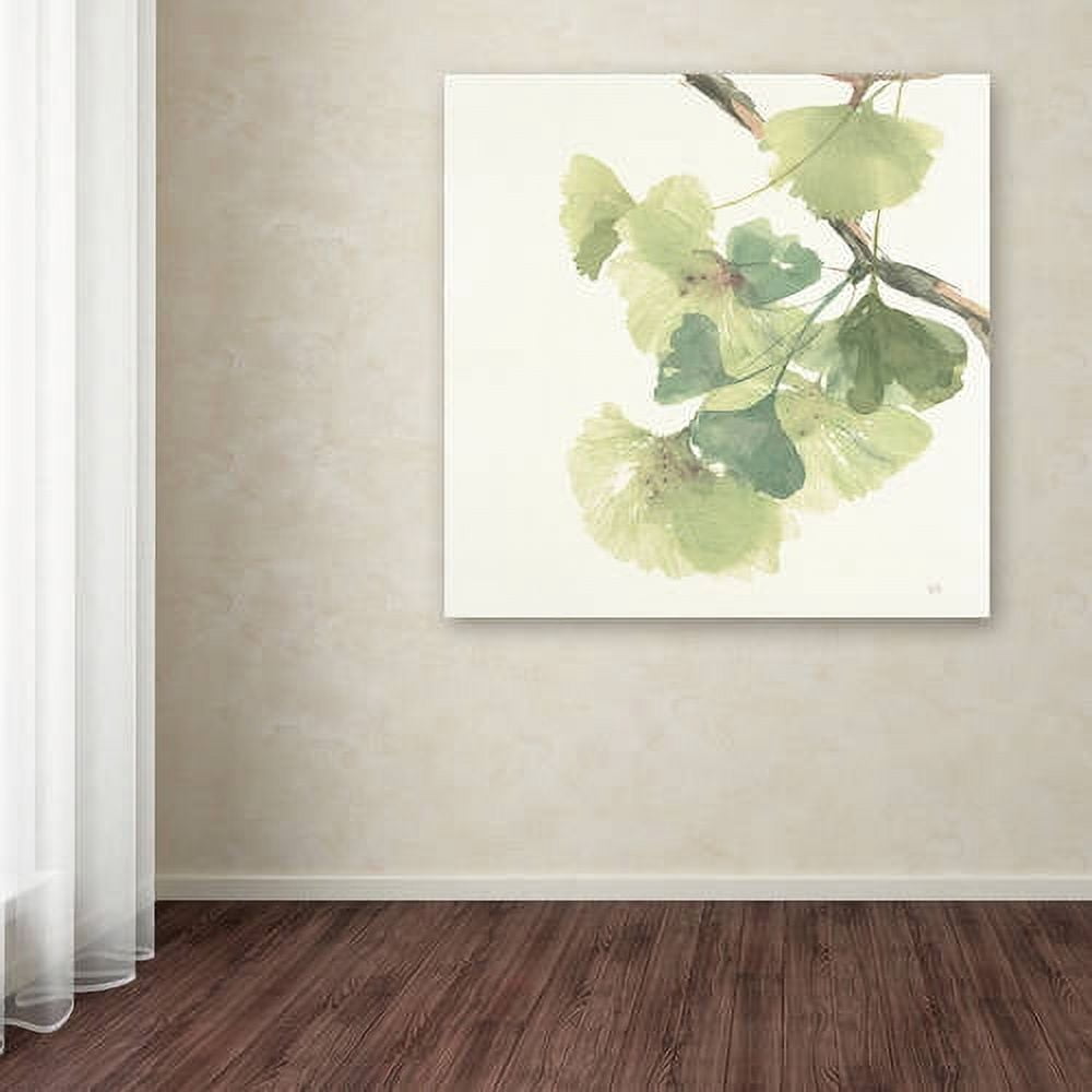 Trademark Fine Art "Gingko Leaves II Light" Canvas Art by Chris Paschke