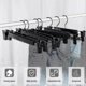 thumbnail image 2 of Set Of 10 Trousers Hangers, Skirt Holder Hangers, With 2 Non-slip And Adjustable Clips - Black, 2 of 3