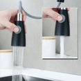 thumbnail image 3 of Grifo de cocina montado en la cubierta, construcción duradera de acero inoxidable con ajuste de agua fría y caliente, para cocinas modernas, grifo mezclador monomando Vortex con salida de 360° (grifo, 3 of 5
