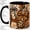 Black, variant on Leopard Tumbler Accent Mug, 11oz Ceramic Coffee Cup for Teachers