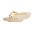 thumbnail image 1 of Chanclas FitFlop IQUSHION ergonómicas para mujer, color dorado, 1 of 8