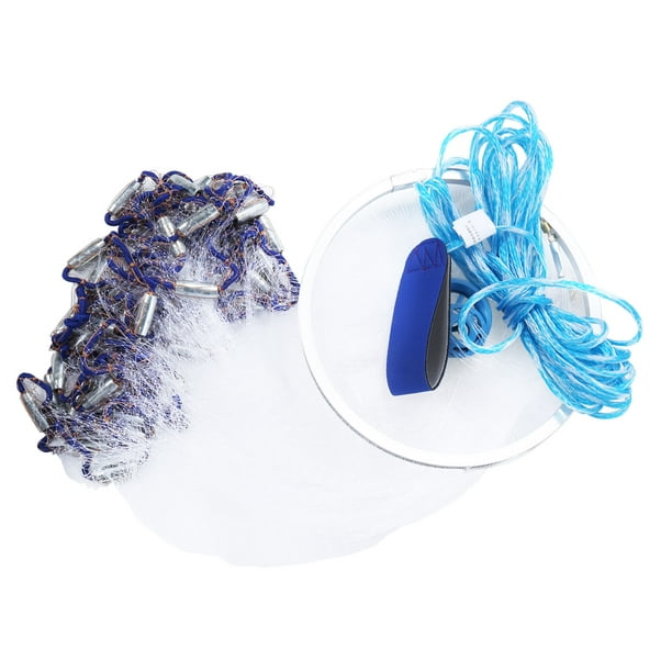 Ymiko Easy Throw Folded Fish Mesh Net, Fishing Cast Net, Smelting Crayfish For Seawater Crab Water