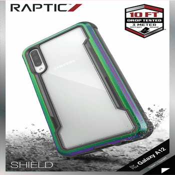 Raptic Shield Case Compatible with Samsung A12 Case, Shock Absorbing Protection, Durable Aluminum Frame, 10ft Drop Tested, Fits Samsung A12, Black