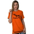 thumbnail image 3 of Haunted Halloween Bat Hanging Out Plus Size Crewneck Graphic Tee Shirt Brisco Brands 3X, 3 of 5