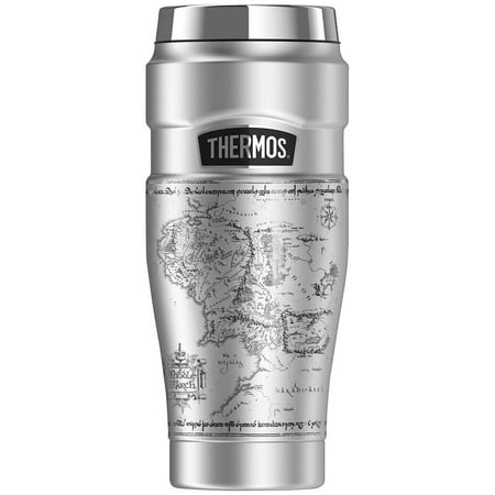 

The Lord of The Rings Metallic Middle Earth Map THERMOS STAINLESS KING Stainless Steel Travel Tumbler Vacuum insulated & Double Wall 16oz