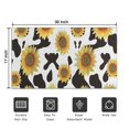 thumbnail image 5 of Black White Cow Pattern Sunflower Door Rugs,Washable Non Slip Door Mats Indoor,Decorative Door Mats,Entry Mat Indoor for Entrance,Bedroom,Kitchen,Bathroom,17"x30", 5 of 6