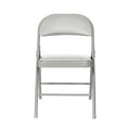 thumbnail image 5 of Hampden Furnishings Bernadine Collection Basics Vinyl Folding Chair, Grey, Pack of 4, 5 of 7