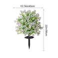 thumbnail image 3 of Kbndieu Artificial Flowers for Outdoors with Ground Spikes, Faux Eucalyptus Violet, No Maintenance Artificial Plants for Easter Patio Porch Garden Wedding Table Centerpieces, 3 of 6