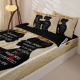 thumbnail image 3 of Castle Fairy Romantic Couple Zipper Full Size Comforter Sets with Fitted Sheet and 2 Pillowcases,Happy Valentine'S Day Zipper Bedding Set,Black Beige,Black Reversible,4pcs, 3 of 6