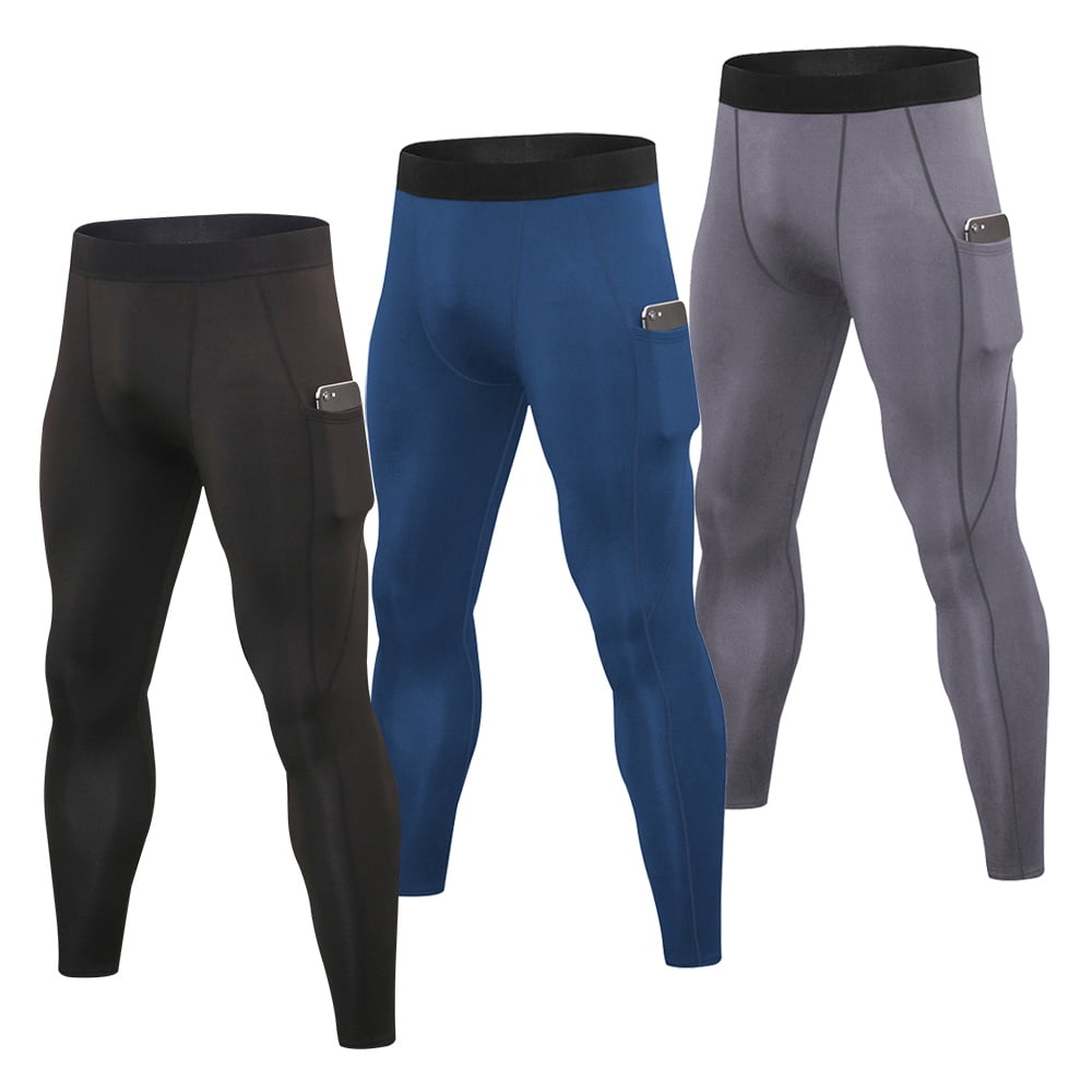 3 Pack Men Compression Tights Running 