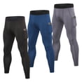 thumbnail image 1 of Pack de 3 mallas de compresión para hombre, mallas para correr, gimnasio, fitness, pantalones para c Abanopi Medias de compresión para hombre, 1 of 7