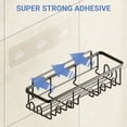 thumbnail image 4 of Shower Caddy 6 Pack, Adhesive Shower Shelf Rack with Soap Holder, Large Capacity Bathroom Organizers and Storage, No Drilling Wall-Mounted Bathroom & Kitchen Storage, 4 of 7
