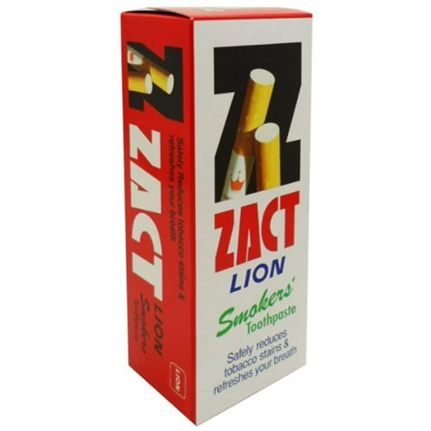 160 G. Zact Lion Toothpaste Smokers'. Advanced Stain Removal Formula