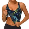 thumbnail image 3 of Daiia Cartoon Dinosaur Printed Women's Sports Bra, Breathable Activewear Bra with U-Back Design and Removable Pads, Comfortable and Supportive for Yoga, Workout-Large, 3 of 8