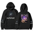 thumbnail image 1 of Pop cazadora para niña Demo-n Hunters Unisex Fashion Hooded Sweatshirt Streetwear Soft Comfortable Long Sleeve Hoodie for Daily Wear Spring Fall Winter （Black）, 1 of 4