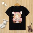 thumbnail image 3 of Camiseta de algodón puro para niños, camiseta con estampado de huevo de conejito de Pascua feliz, camiseta de manga corta con cuello redondo, ropa para niños, camiseta para bebés, ropa para niñas, 3 of 5