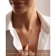 thumbnail image 2 of Yndra Heart Necklace for Women,S925 Sterling Silver January Garnet Birthstone Crown Pendant Necklace,Jewelry Gift for Her Wife Mom Girlfriend,Birthday Valentine’s Day Mother’s Day Gift, 2 of 11