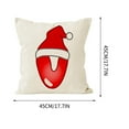 thumbnail image 3 of Qocolhg Christmas Decorations Outdoor Indoor, Christmas 26 Letter Pillow Cover Holiday Sofa Decoration Pillowcase -border Linen Printed Cushion Cover, on Sale Clearance!, 3 of 5