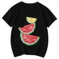 thumbnail image 4 of Short Sleeve Shirts for Girls Summer Shirts Cute Tops Cartoon Cute Tops Graphic Tee Shirt Painting T Shirt Fashion Shirts #Black(3-4 Years), 4 of 4