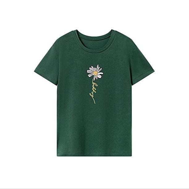 Camiseta para Mujer Jinwen Manga Corta Ropa Deportiva Cuello Redondo XL