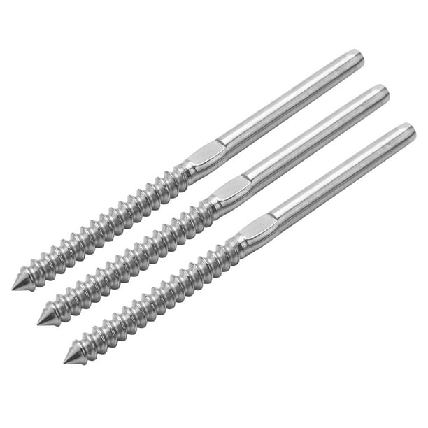 36 Pairs Stainless Steel Right&Left Handed Thread Swage Screws for Wood