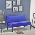 thumbnail image 4 of GDF Studio Charlotte Fabric Loveseat, Royal Blue and Matte Black, 4 of 12