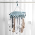 thumbnail image 4 of 32 Clip And Drip Hanger, Foldable Socks Underwear Hanger With 32 Clothespins & Wind-Proof Hook, For Drying Towels Bras Baby Clothes, 4 of 6