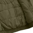 thumbnail image 5 of Women's Puffer Vest Sleeveless Stand Collar Solid Zip Up Cardigan Outerwear Army Green XS, 5 of 7