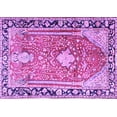 thumbnail image 1 of Ahgly Company Indoor Rectangle Medallion Purple Traditional Area Rugs, 5' x 8', 1 of 4