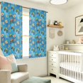 Blue Monster Pattern Monster Cartoon Truck Blue Pattern Sheer Curtains, Sheer Window Panels ...