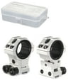 thumbnail image 1 of WestHunter WH202 Adjustable Height Dovetail Scope Rings, 1 Inch 30 mm | Silver, 1 of 7