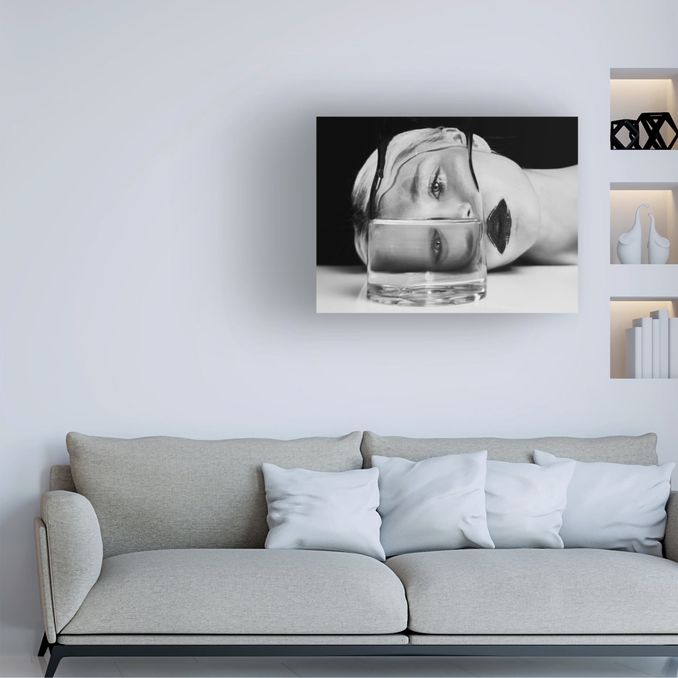 Canvas Wall Art - Marius Cinteza 'Aqua' Wall Art for Living Room, Bedroom, or Office Décor by Trademark Fine Art - 19 x 14 Inches