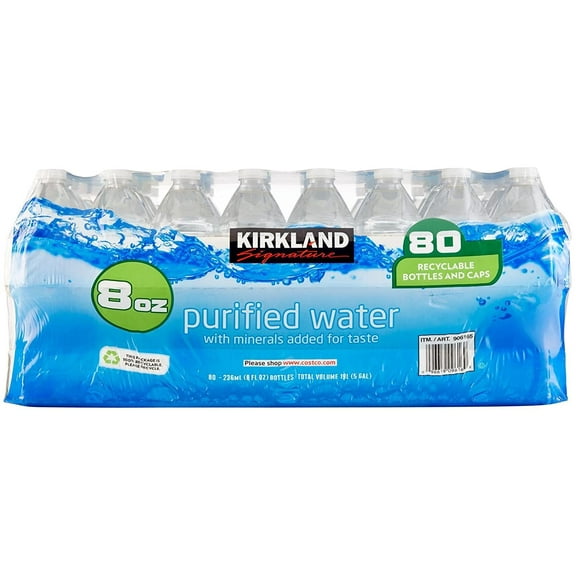 Kirkland Signature Premium Drinking Water, 8 Ounce (80 Count)