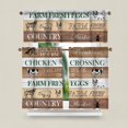 thumbnail image 5 of Brown Rustic Farmhouse Kitchen Curtains Short and Valance Set Wooden Board Country Farm Cow Dining Room Fabric Curtain Drapes Retro Cafe Curtains with Valance for Home Decor, 5 of 5