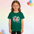 thumbnail image 3 of KAUOD Girls 100 Day of School Tees Cute Love Graphic Short Sleeve T Shirt Tops Kids Toddler School Soft Summer Shirt Clothes, 3 of 3