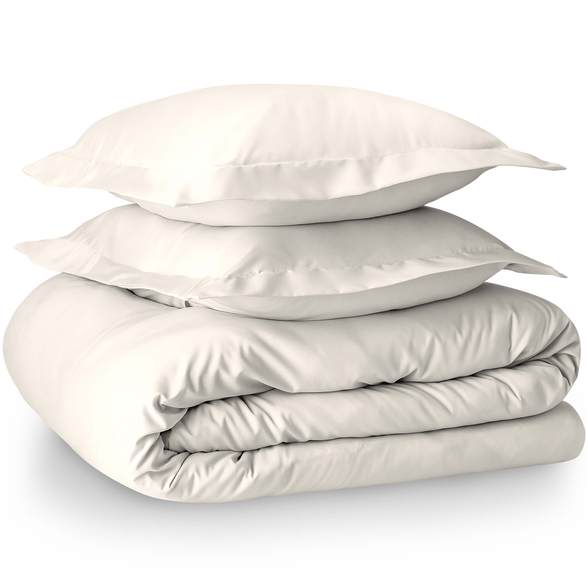Bare Home Luxury 4 Piece Duvet Insert + Duvet Cover Set - Premium 1800 Ultra-Soft Brushed Microfiber - Hypoallergenic, Easy Care, Wrinkle Resistant (Full/Queen, Ivory)