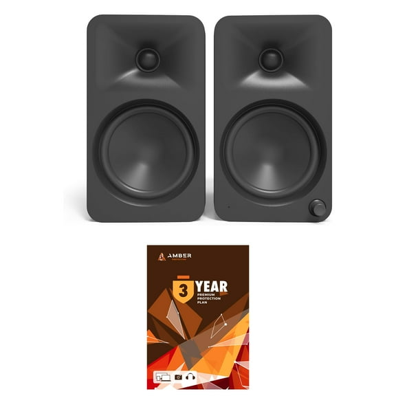 Kanto ORA4MB Pro Audio Bluetooth Desktop Speakers - Matte Black Pair with 3 Year Amber Protection Plan (2024)