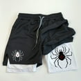 thumbnail image 2 of Pantalones cortos de rendimiento Anime Hunter x Hunter para hombre, pantalones cortos transpirables de araña para gimnasio, pantalones cortos deportivos de verano para entrenamiento físico y trotar, 2 of 5