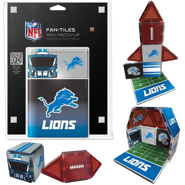 Set de Construccion Magnetico CreateOn Detroit Lions FTLDET17 17 Piezas NFL