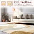 thumbnail image 2 of ODIKA 5'x7' Machine Washable Non-Slip Area Rug, Wave Inspired Swirling with Flowing Curves High Traffic Rug, Beige, 235264, 2 of 7